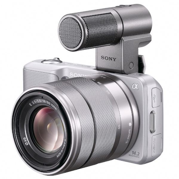 NEX-3�i�V���o�[�j��ECM-SST1�𑕒�