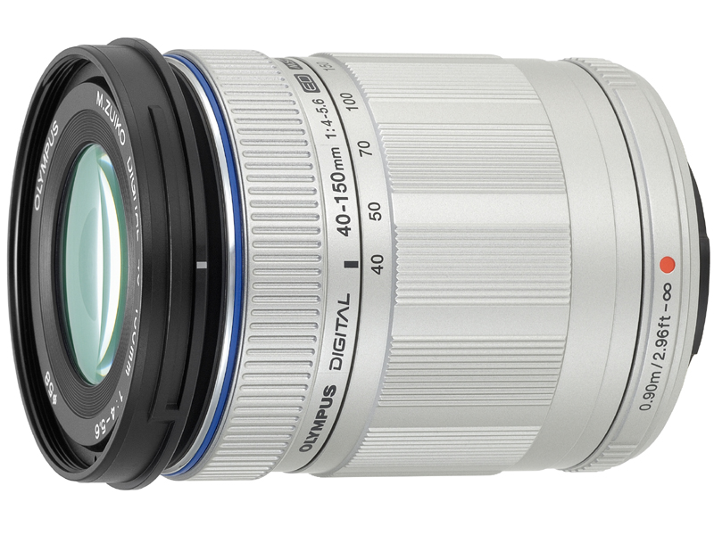 M.ZUIKO DIGITAL ED 40-150mm F4-5.6�B�u���b�N�i���j�ƃV���o�[�i�E�j