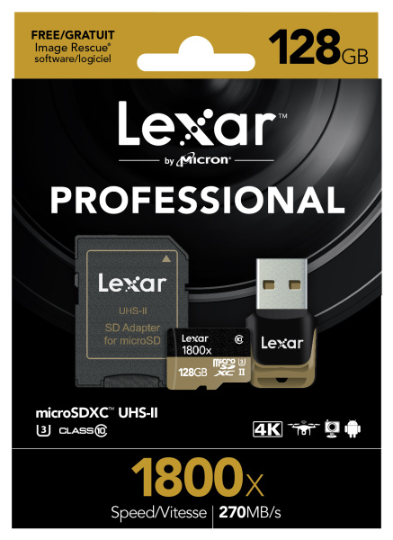 Lexar、読み出し270MB/秒のUHS-II microSDカードを発表