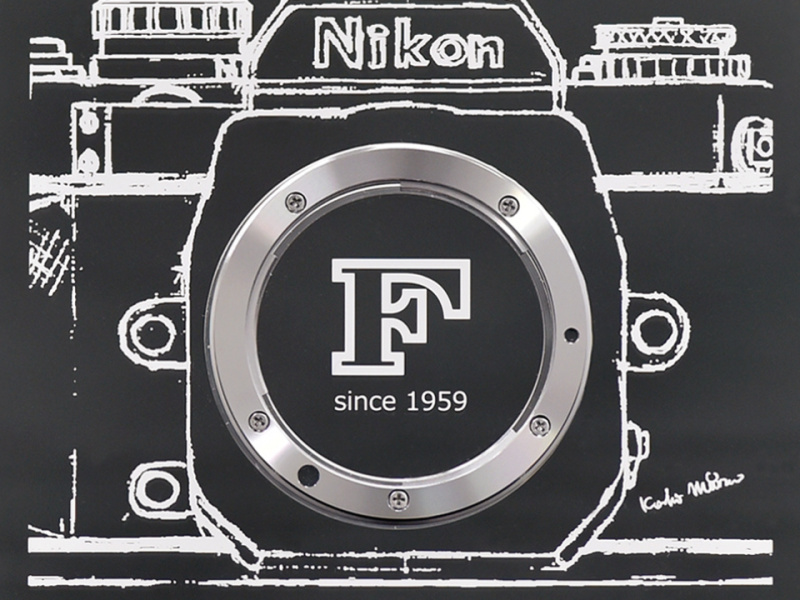 品川のニコンミユジアム限定 Nikon F マウントアクリル展示用スタンド