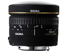 シグマ、デジタルに対応したAF魚眼レンズ「8mm F4 EX DG」、「15mm F2 