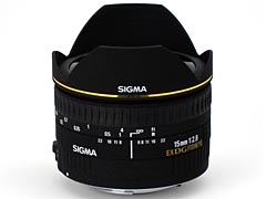 シグマ、デジタルに対応したAF魚眼レンズ「8mm F4 EX DG」、「15mm F2 