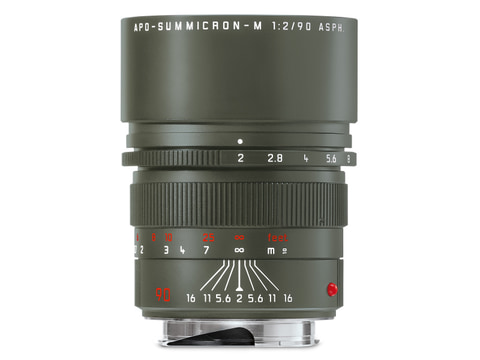 オリーブグリーンの「ズミクロンM 28mm」「アポ・ズミクロンM 90mm」が