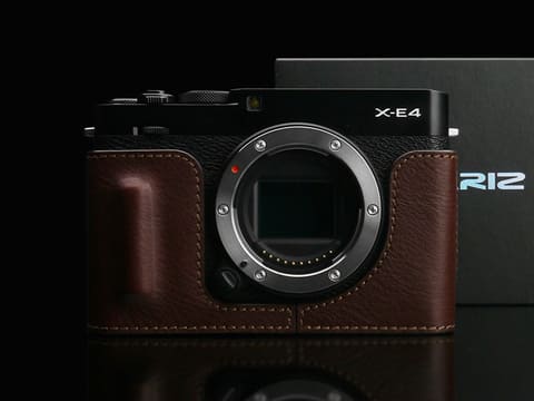 GARIZ、イタリアンレザーのFUJIFILM X-E4用カメラケース。ブラックと ...