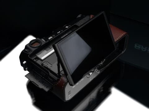 GARIZ、イタリアンレザーのFUJIFILM X-E4用カメラケース。ブラックと ...
