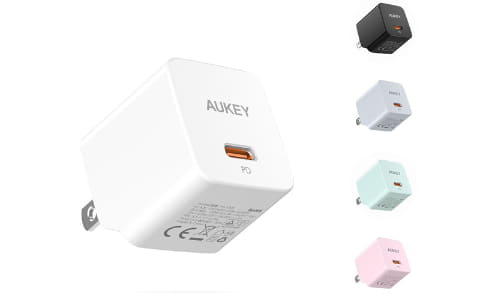 Aukey Usb Pd 最大30w出力対応のusb Type C急速充電器 5色カラー展開 デジカメ Watch