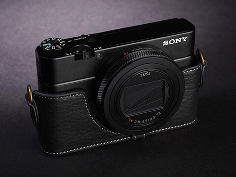 SONY RX100M4 コンパクトデジタルカメラ SONY純正本革カバー付き Kカンパニー、「ソニーRX100 VI」用のレザーケース - デジカメ Watch