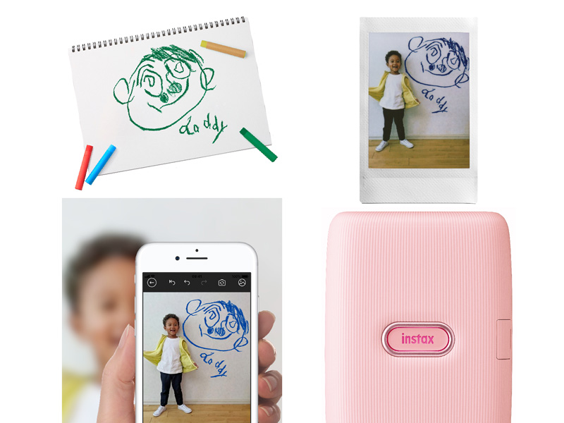 チェキプリンター Instax Mini Link に 手書き文字やイラストの合成機能が追加 デジカメ Watch