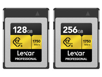Lexar、CFexpress Type Bカード「GOLD」に128GB/256GB/512GBを追加