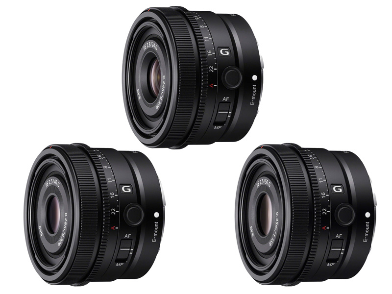 ソニー、フルサイズGレンズ「FE 24mm F2.8 G」「FE 40mm F2.5 G」「FE 