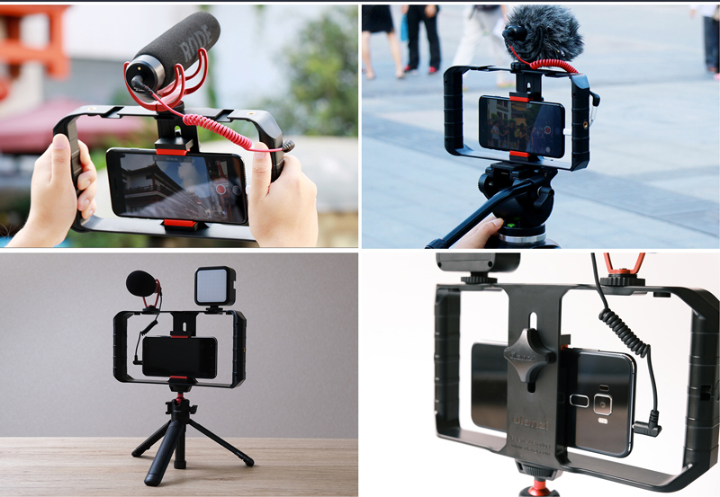 上海問屋、両手で握れるスマホ用ビデオリグ。2,180円 - デジカメ Watch