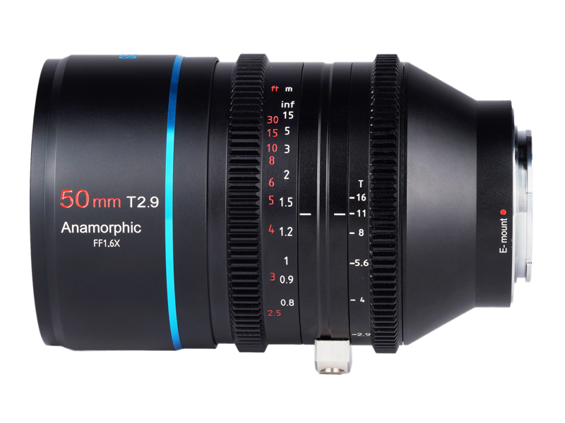 SIRUIのアナモルフィックレンズに、35mmフルサイズ用の「50mm T2.9 1.6 