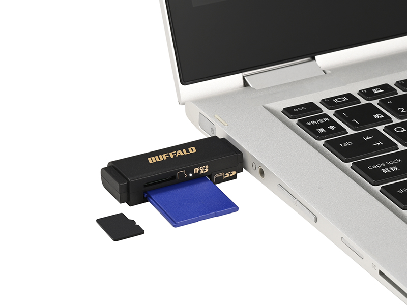 バッファロー、USB Type-C搭載のSDカードリーダー。スマホやタブレットにも使用可能 - デジカメ Watch