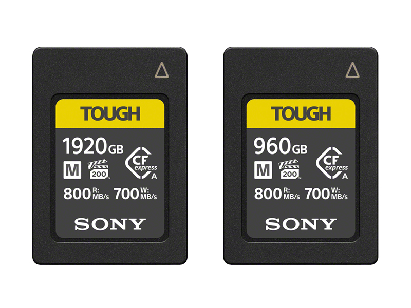 ソニー、CFexpress Type Aカードに960GB/1,920GBの大容量モデル