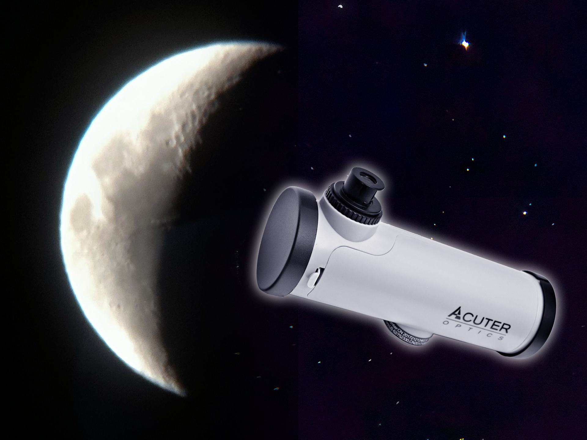 デジカメアイテム丼：スマートフォンで天体撮影できる組立式望遠鏡