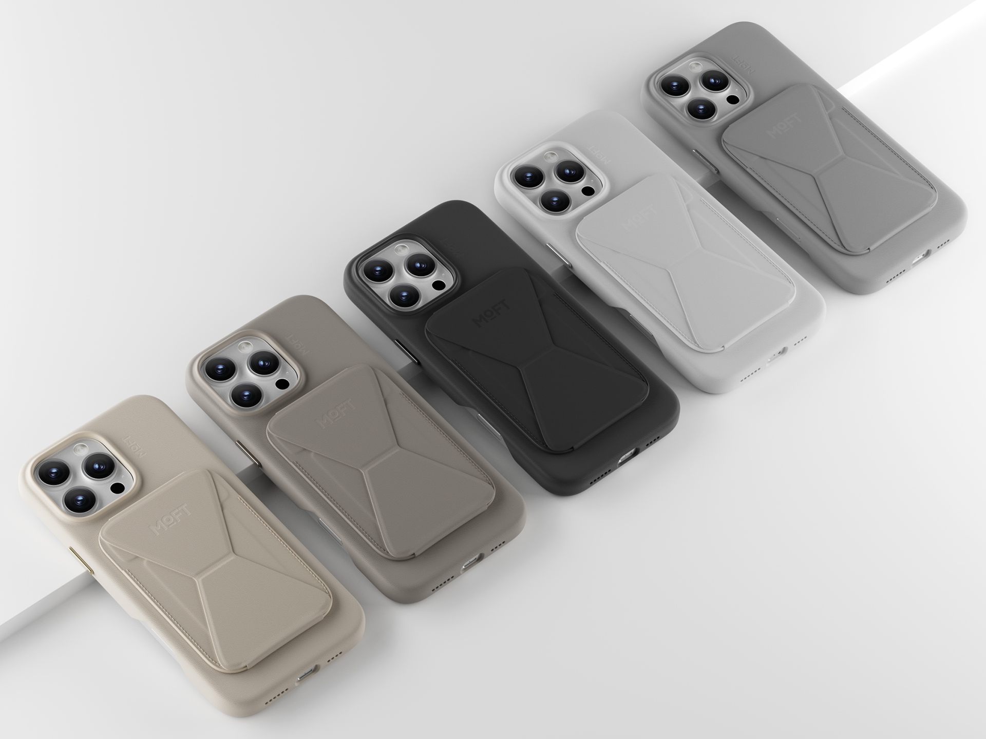 MOFT MOVAS レザーケース iPhone 16 Pro Max用 iPhone 16 pro MOVASレザーケース（ストラップ版）ミスティグレー 独自