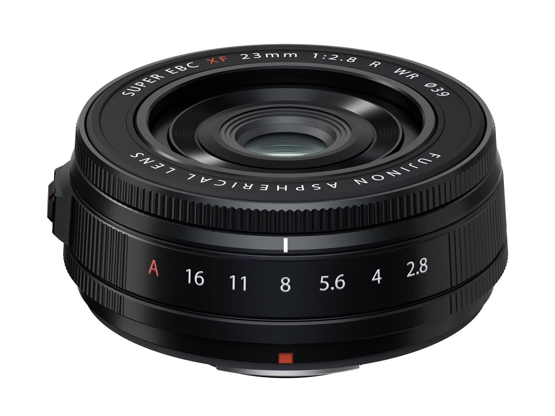 質量90g、厚さ23mmの薄型軽量AFレンズ「XF23mmF2.8 R WR