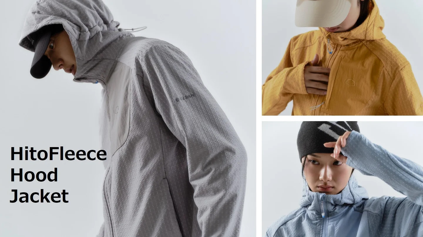 ジャケット・アウター STRETCH LIGHT WEIGHT HOOD BLOUSON 耐風性・撥水性を備えたフリースジャケット。“ミドルウェアにも