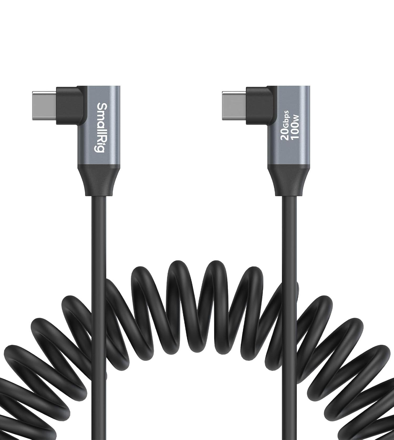 本日のお買い得商品 引っ張り事故に強いカールコードのUSB Type-Cケーブル