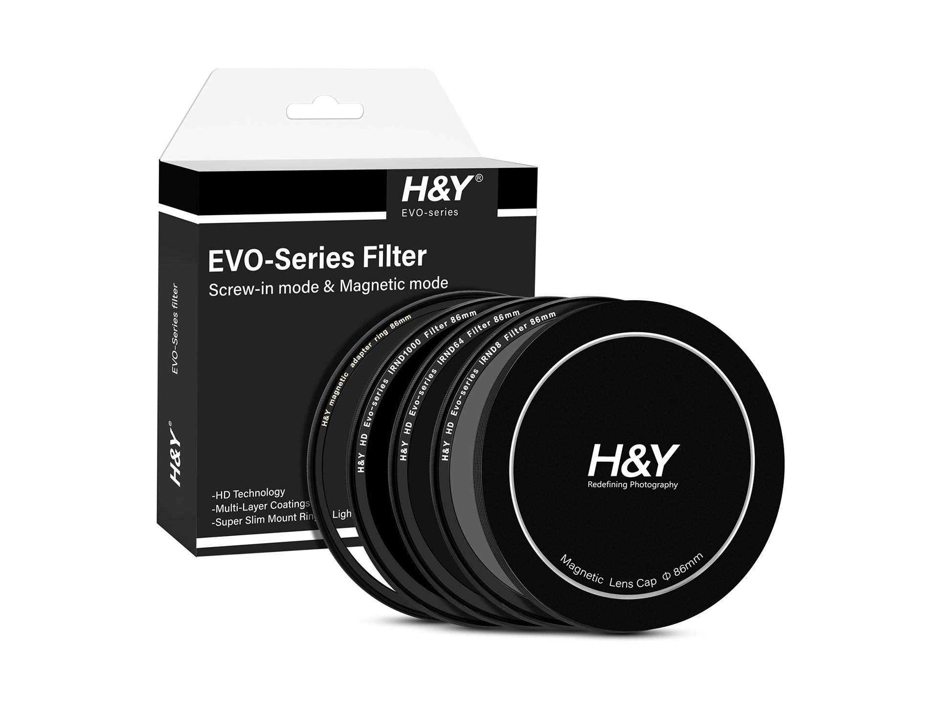 H&Y「EVO」のランドスケープNDキットに86mmサイズ　ND8/64/1000フィルターをセットに