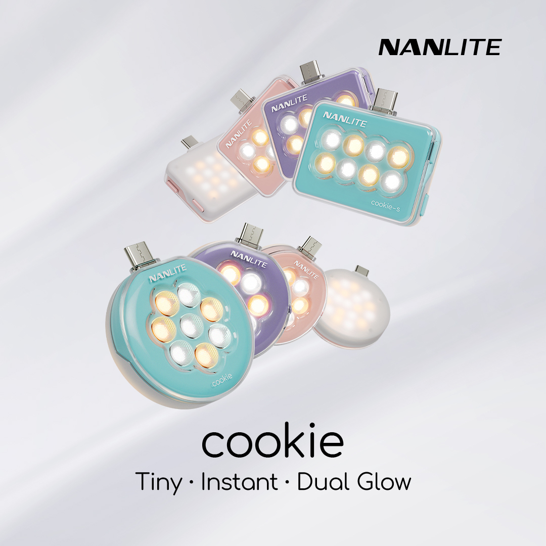 NANLITEからカジュアルデザインのスマホ用LED　丸い「cookie」と四角い「cookie-s」