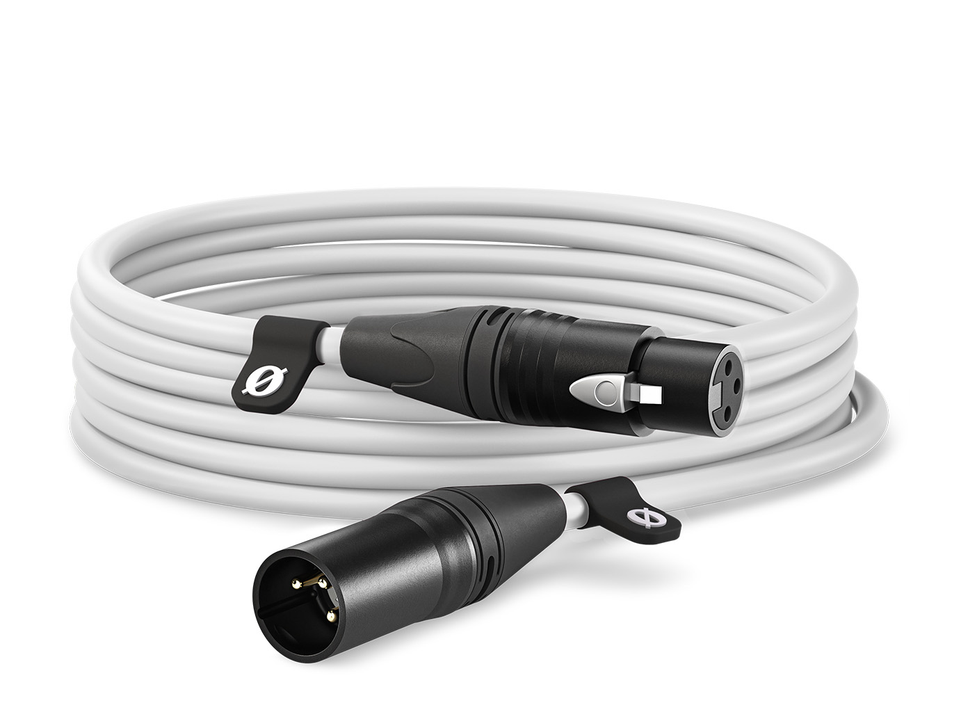RODEのXLRケーブルに新色ホワイト　3m/6mの2タイプ　入力ラインの識別にも