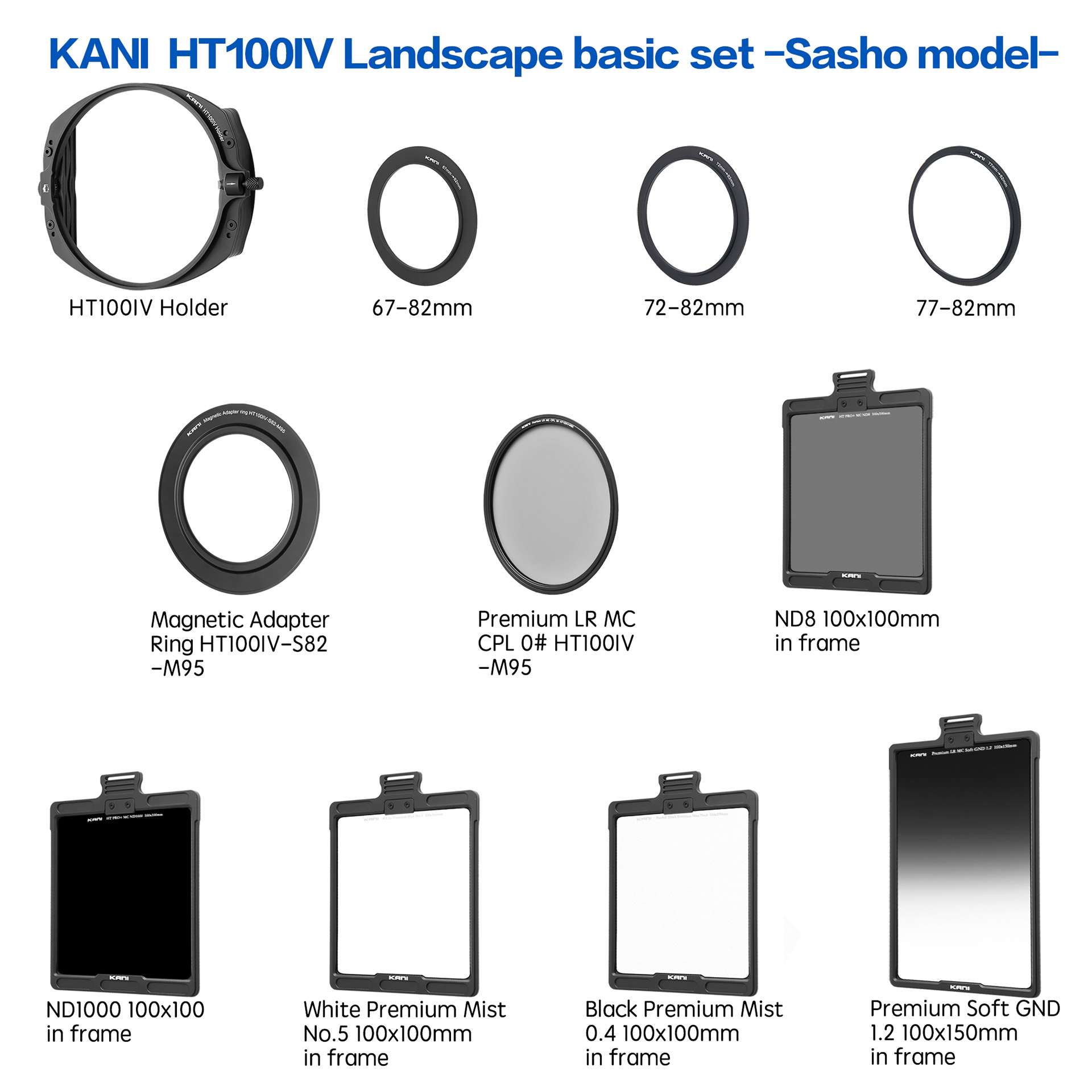 笹生公希氏が監修した風景写真フィルターセット　KANI「HT100 IV」にGND、CPL、ミスト系をパッケージ