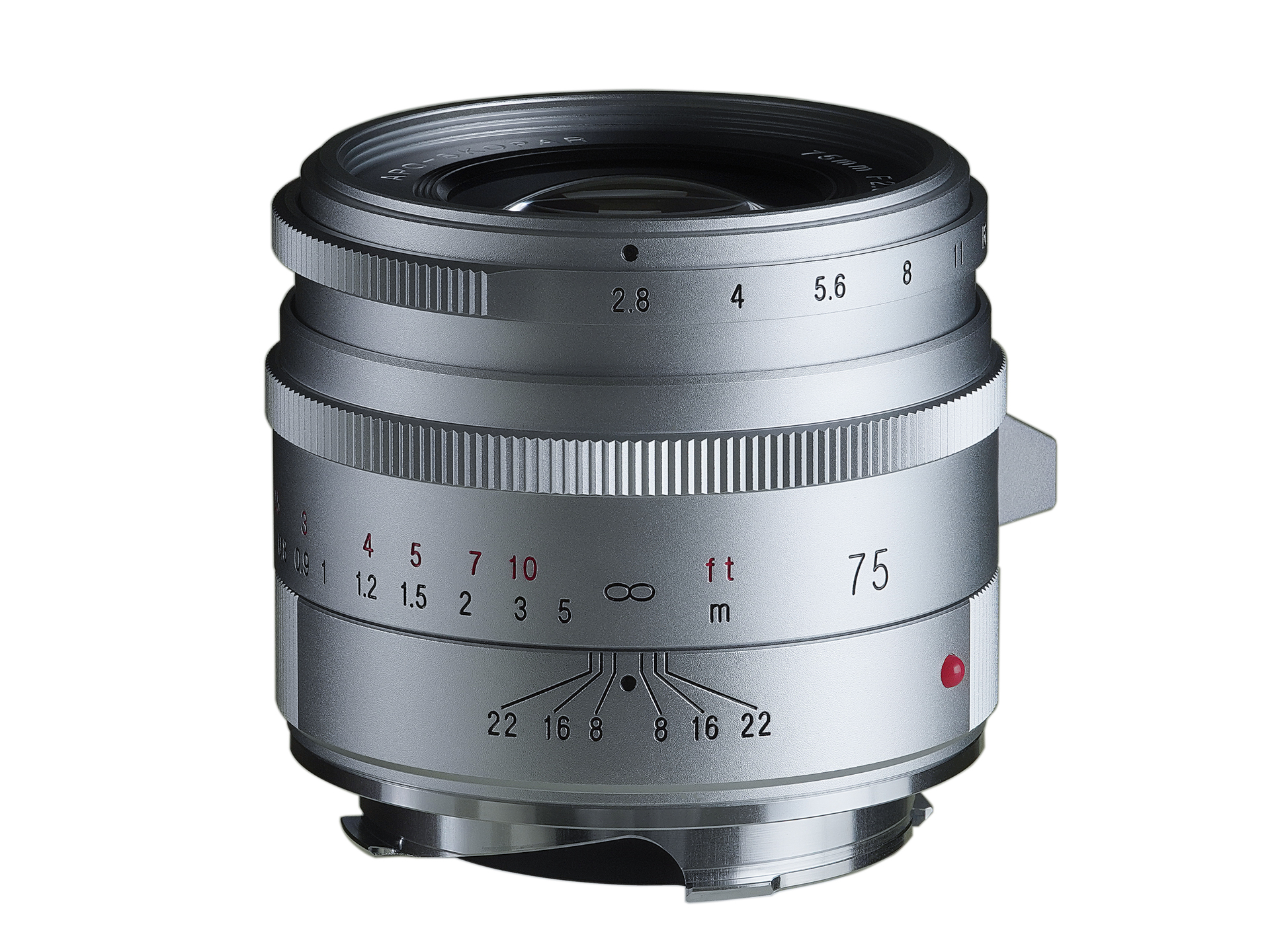 全長44mmの中望遠レンズ「フォクトレンダーAPO-SKOPAR 75mm F2.8 VM」　