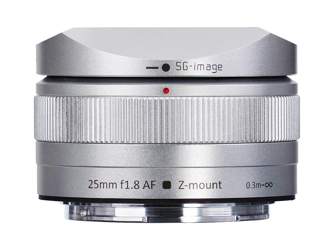 シルバー鏡筒の「SG-image AF 25mm F1.8」にニコンZマウント用　