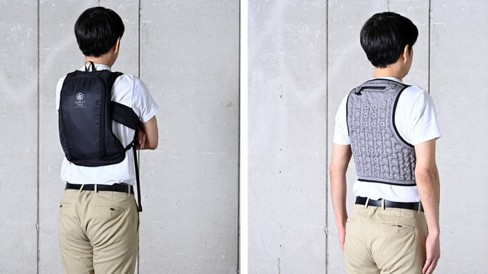 冷凍ペットボトルなどで体を冷やす「水冷服」 - デジカメ Watch