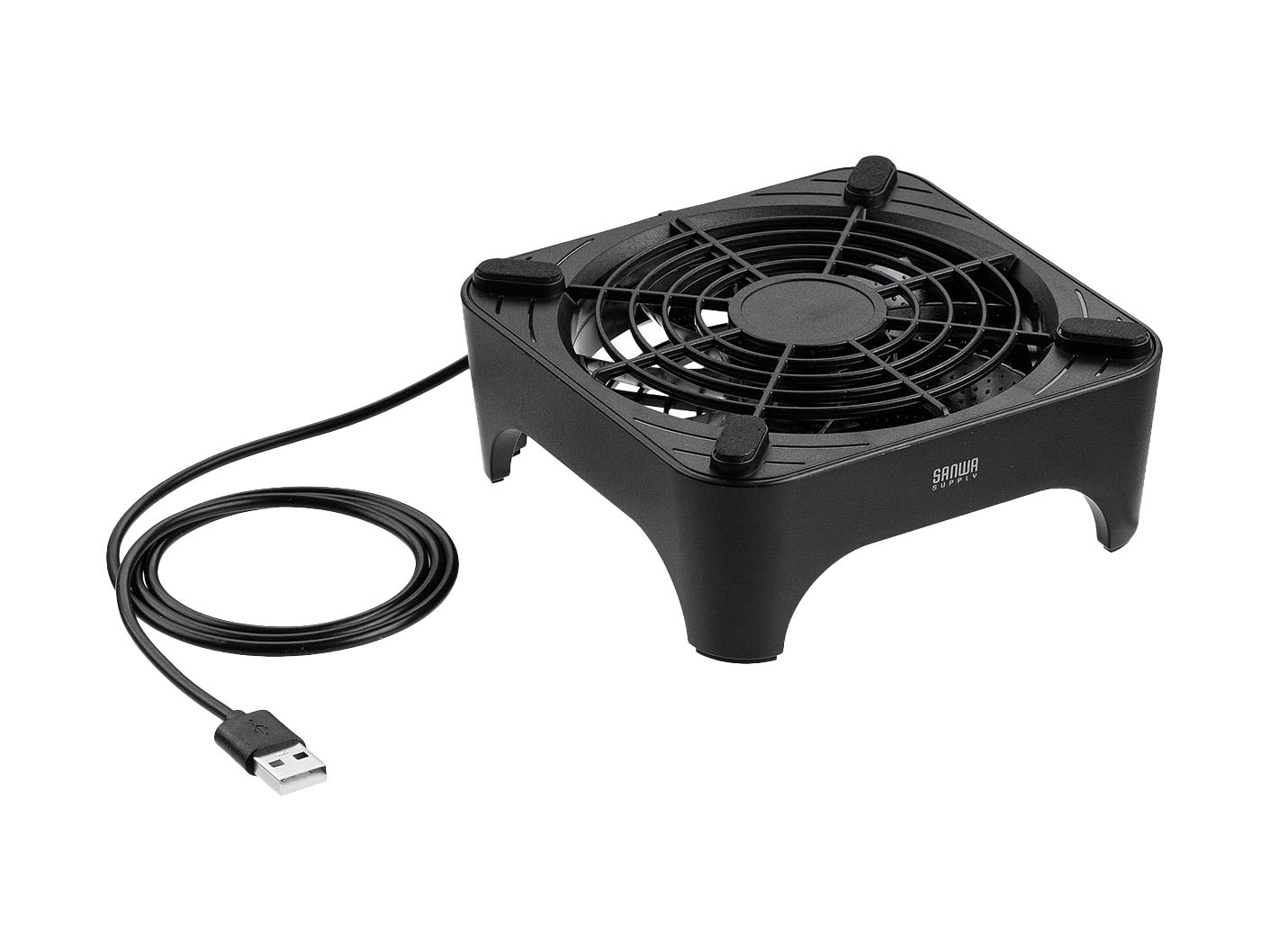 上に載せた機器に風を当てる「超小型冷却クーラー」　ポータブルSSDの熱対策にも