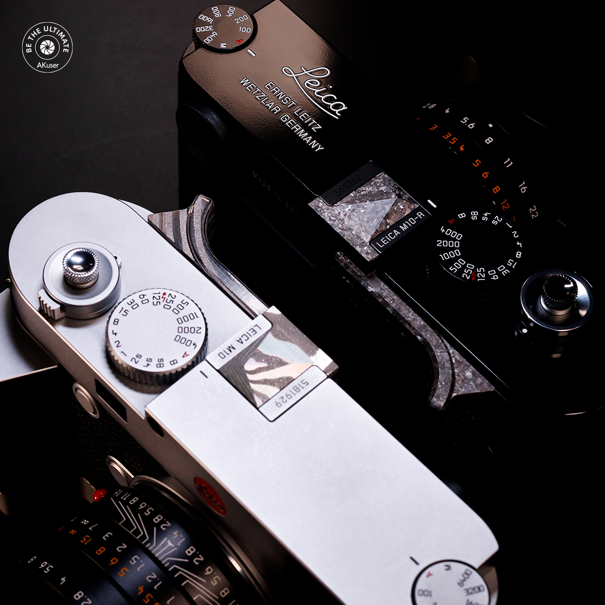 「ダマスカス鋼」採用モデルなど、ライカM11/M10用のサムレスト　