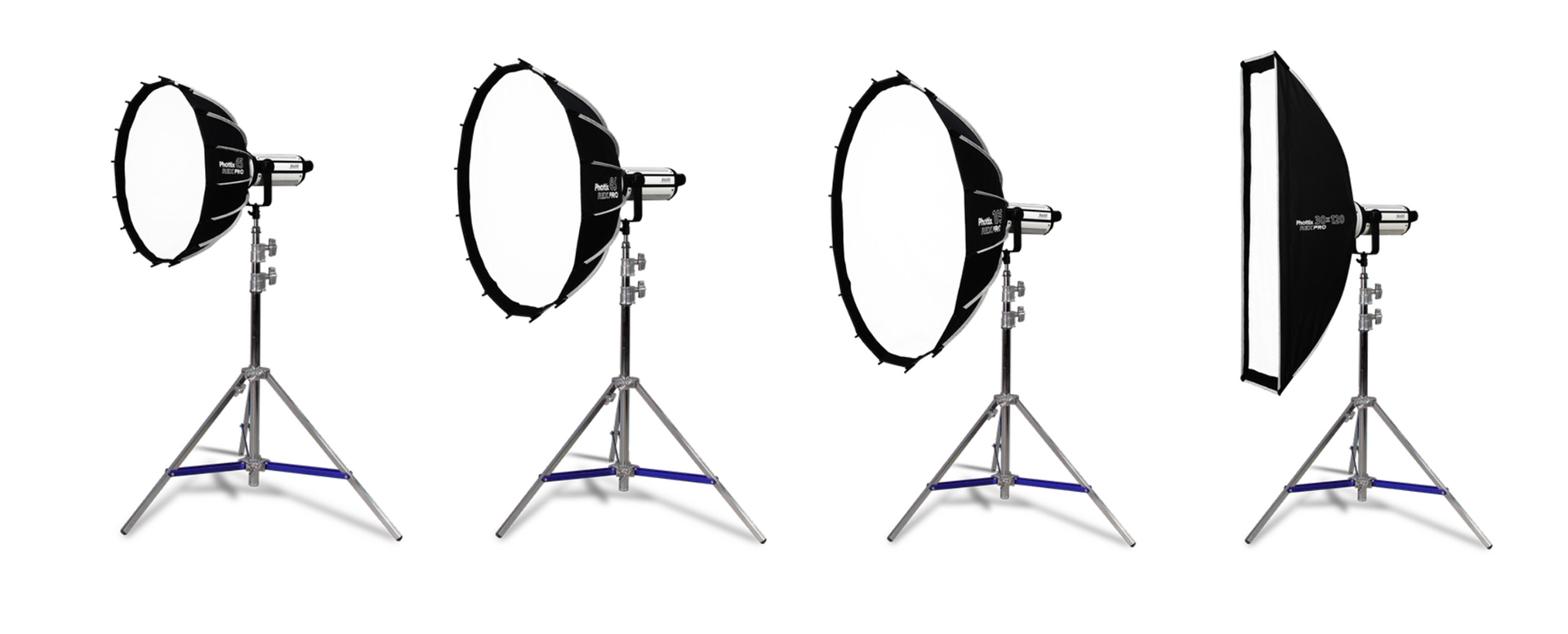 ワンステップで展開・収納できるボーエンズマウントのソフトボックス　最大105cmの「Phottix REX PRO」　Profoto用アダプターも
