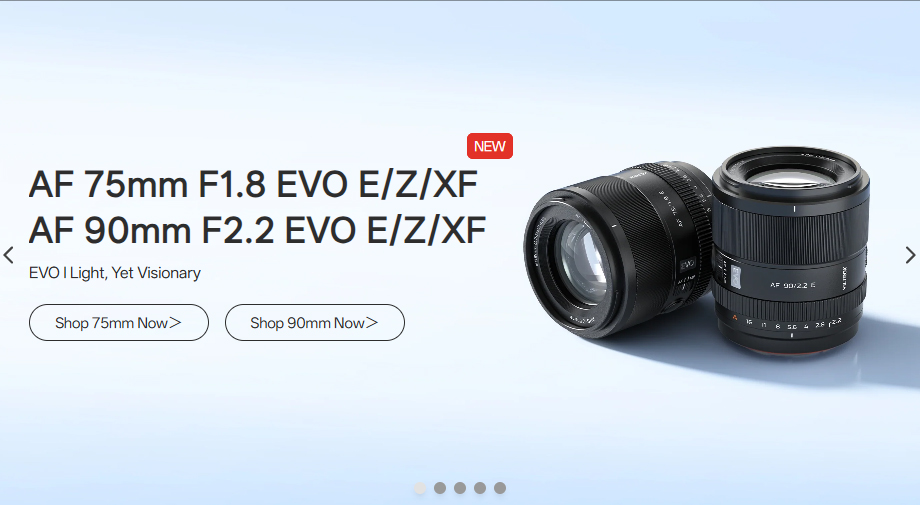 VILTROXの小型軽量シリーズ「EVO」にAPS-C用中望遠　「AF 75mm F1.8 EVO」「AF 90mm F2.2 EVO」　E/Z/Xの3マウント