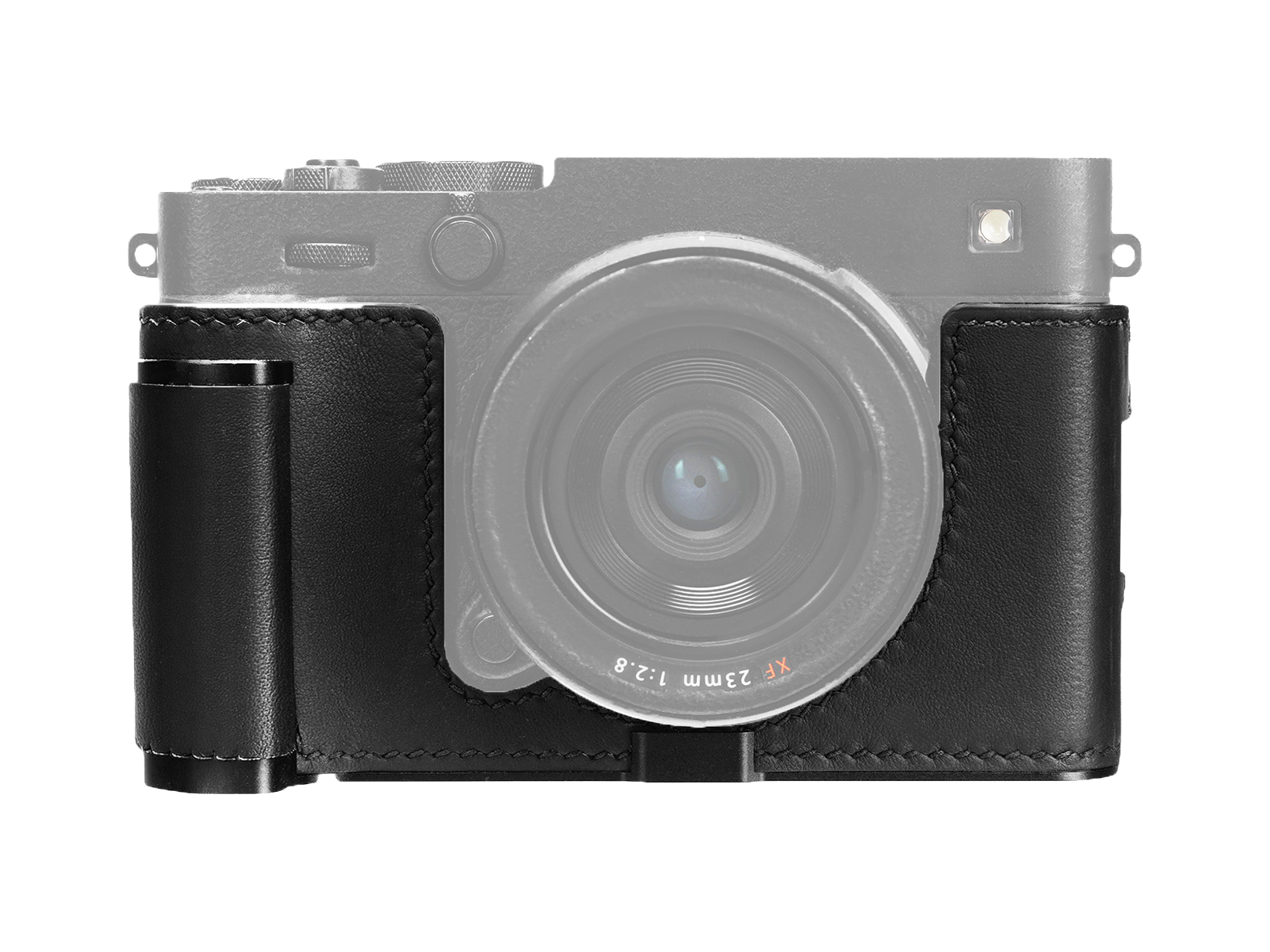 予備のSDカードを装備できる「X-E5」用本革カメラケース　