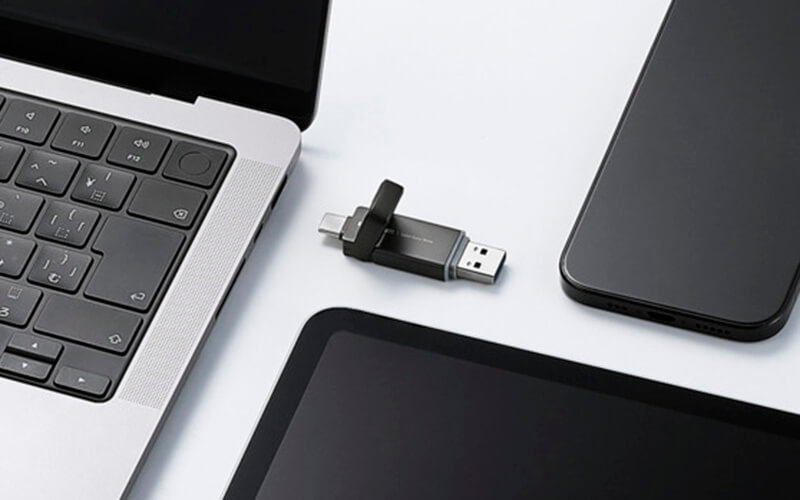 AI写真編集ソフト付きの10GbpsポータブルSSD　USB Type-C/A両対応　「PhotoDirector」が付属